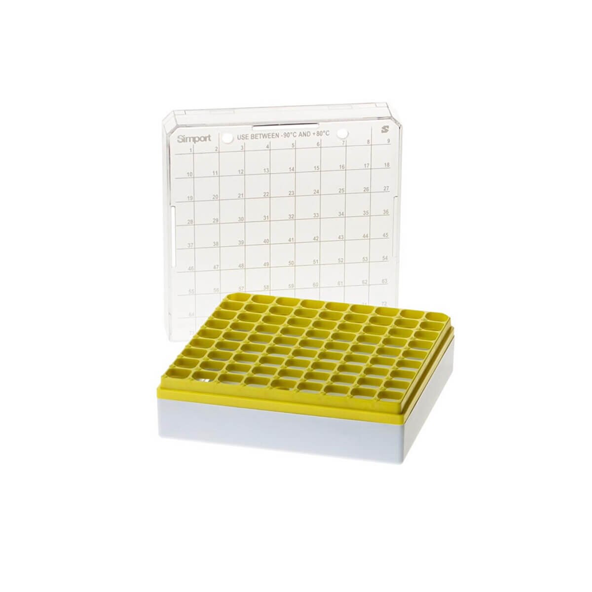 Cryogenic storage box, yellow